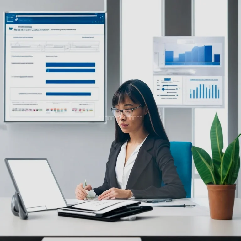 Audit Prozess mit Laptop und Dokumenten